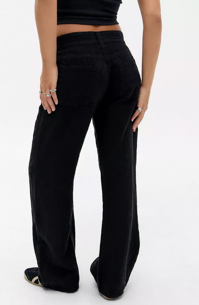 BDG Urban Outfitters Kayla Linen & Cotton Five-Pocket Pants, Alternate, color, Black