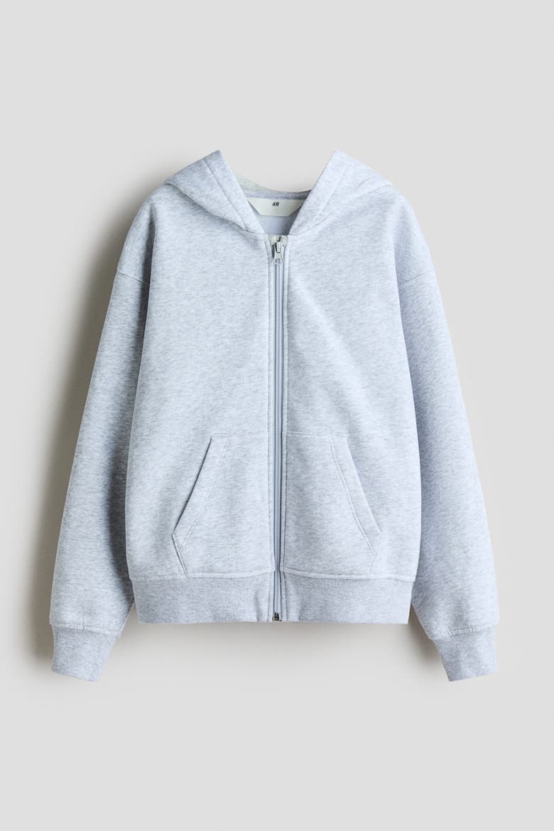 Zip-through Hoodie, Main, color, Gray melange