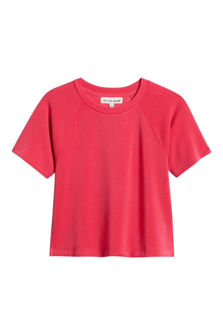 Raglan Sleeve T-Shirt, Alternate, color, BRIGHT ROSE