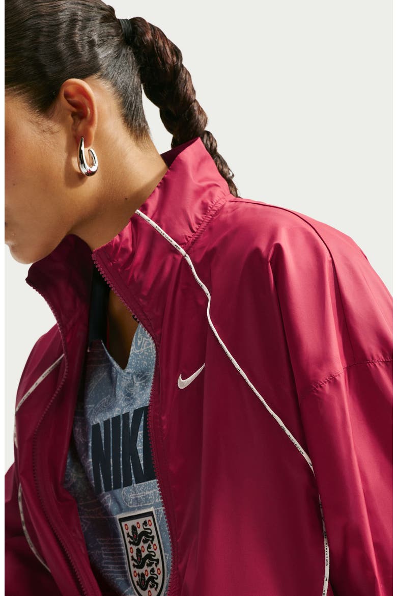 Water Repellent Track Jacket, Alternate, color, TOUGH RED/ SAIL/ SAIL