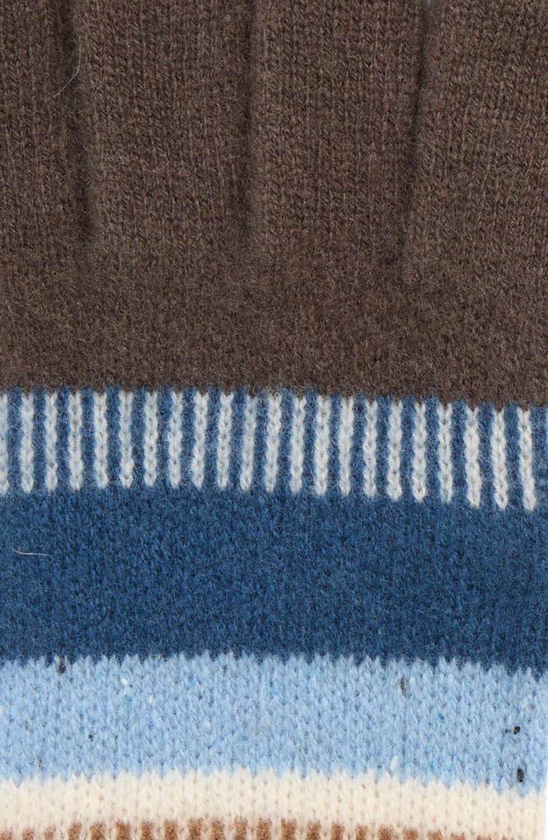 Faherty Stripe Tech Gloves, Alternate, color, Brown
