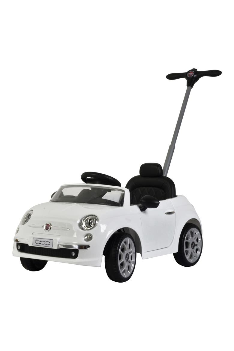 Fiat 500 Push Car with Handle, Main, color, WHITE