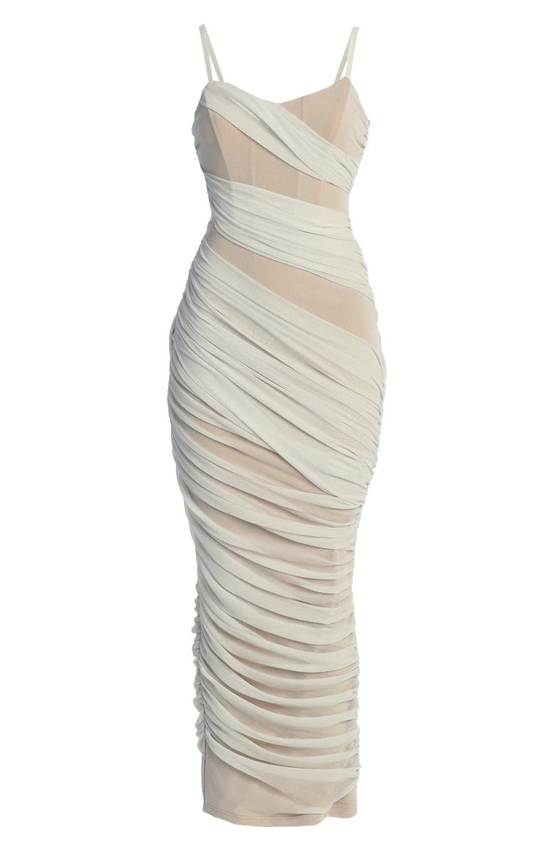 JLUXLABEL Catalina Metallic Sleeveless Knit Maxi Dress, Alternate, color, White