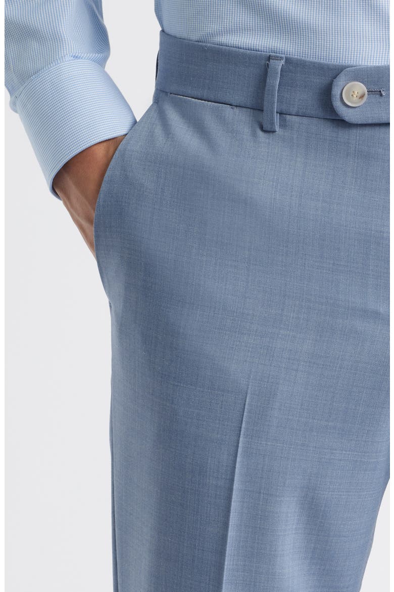 Genius Slim Fit Flat Front Stretch Dress Pants, Alternate, color, OPEN BLUE