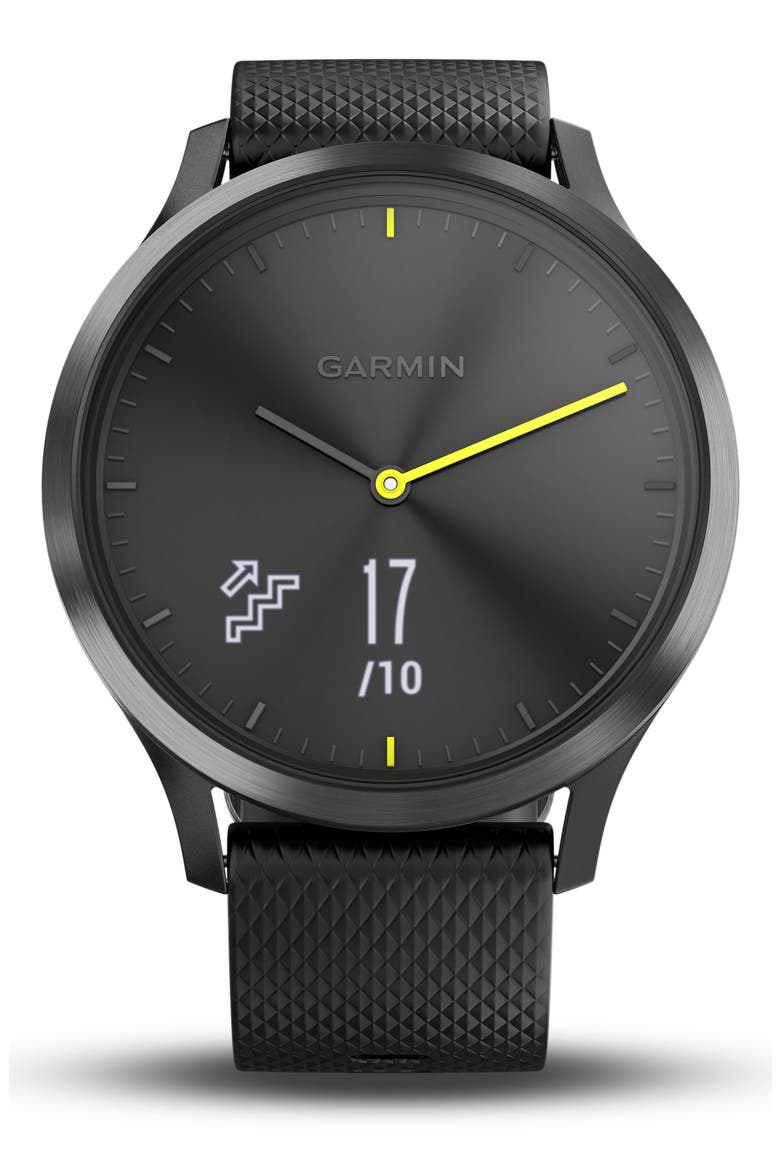 Vivomove HR Sport Hybrid Smart Watch, Alternate, color, BLACK/ BLACK/ BLACK