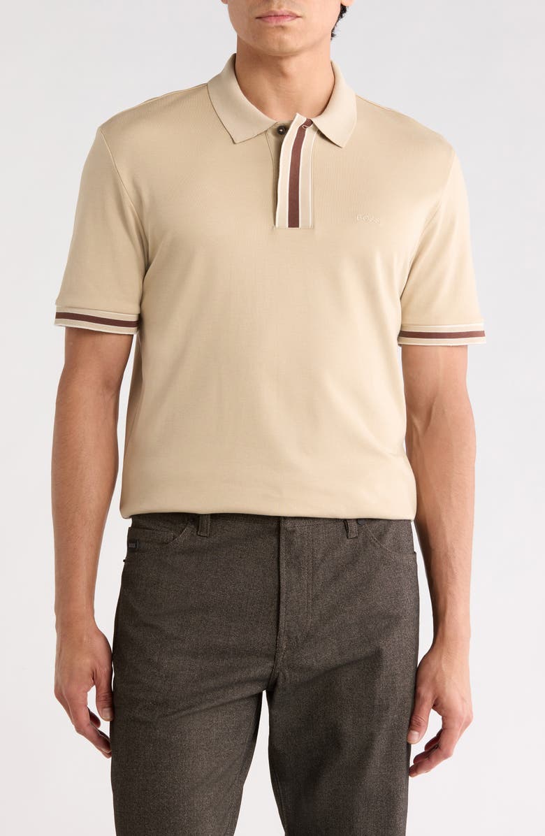 BOSS Parlay Knit Polo, Main, color, Light Beige