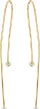 Zoë Chicco Bezel Set Diamond Threader Earrings