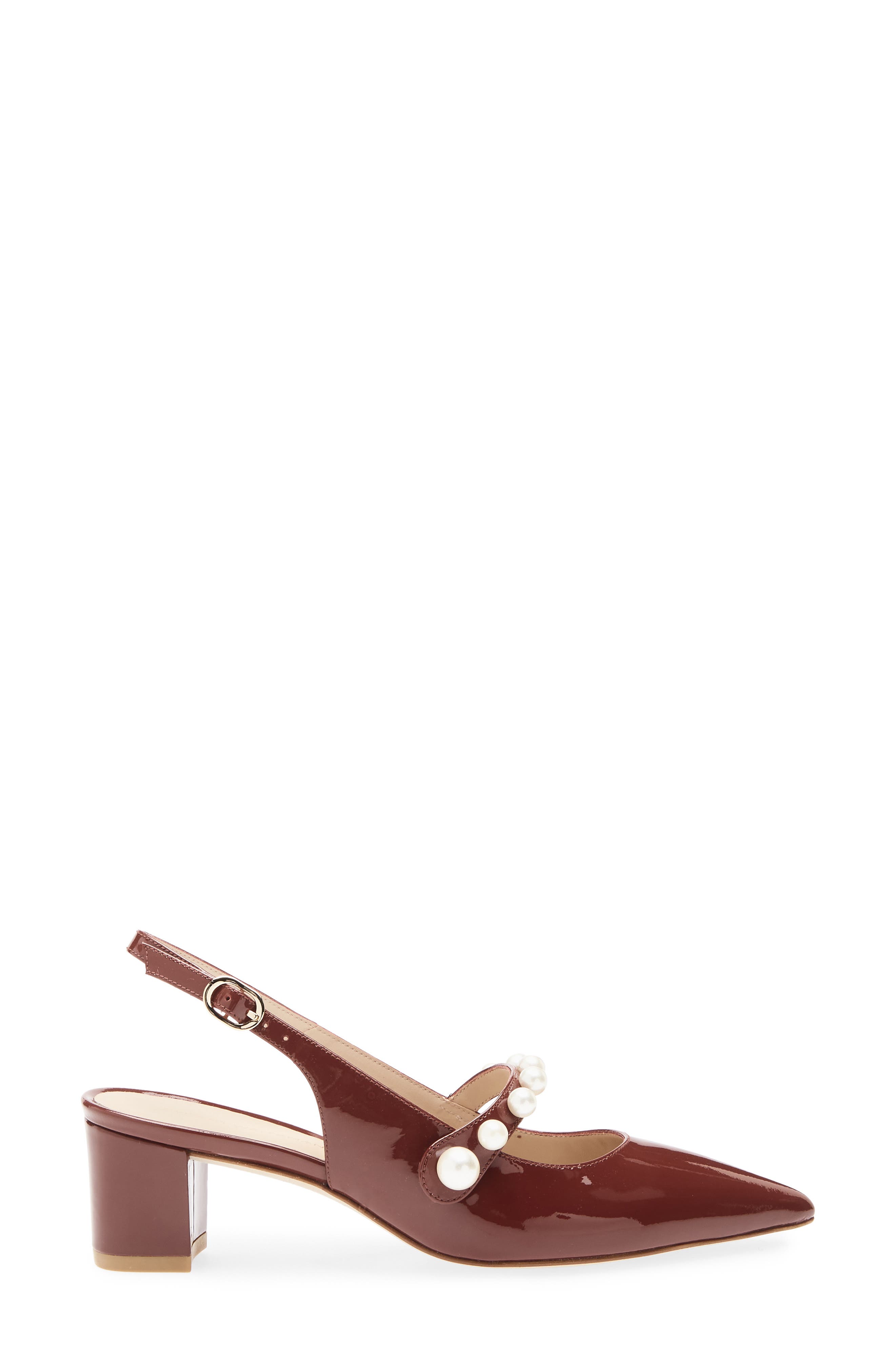 Stuart Weitzman Pia Mary Jane Slingback Pump, Alternate, color, Burgundy
