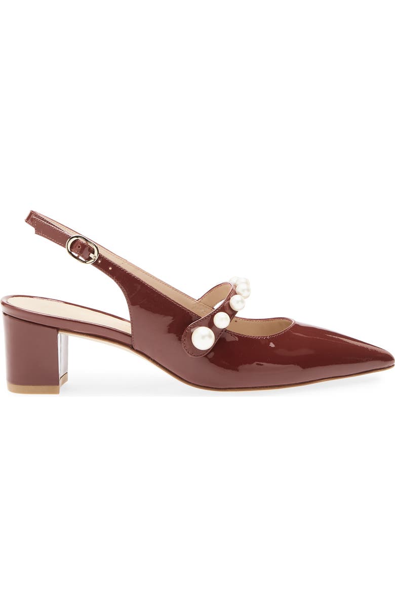 Stuart Weitzman Pia Mary Jane Slingback Pump, Alternate, color, Burgundy