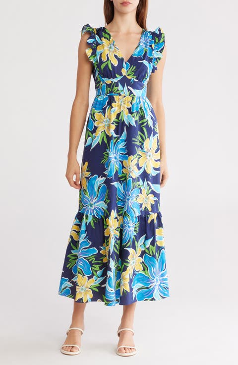 Floral Ruffle Maxi Dress