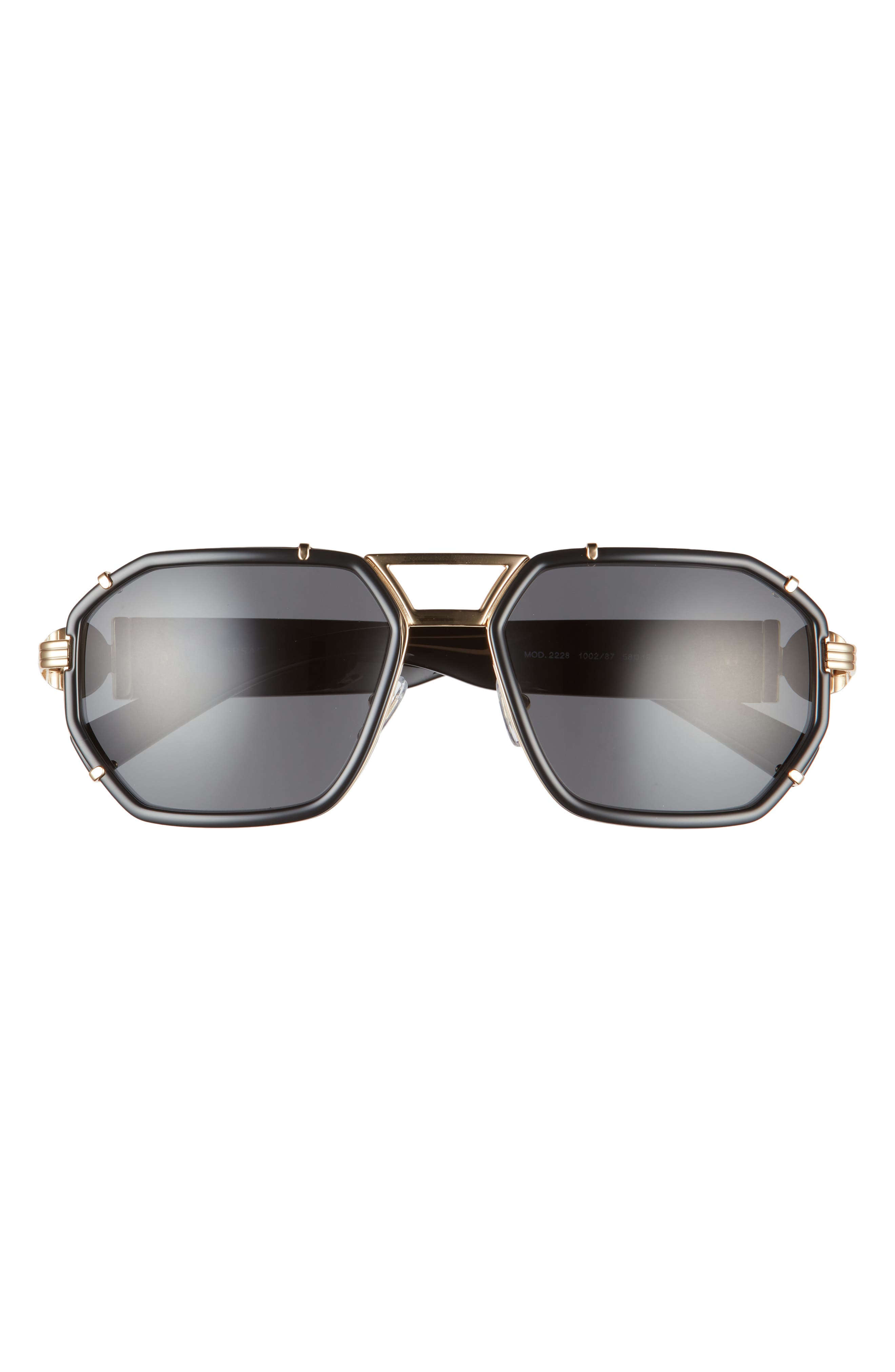 Versace 58mm Aviator Sunglasses
