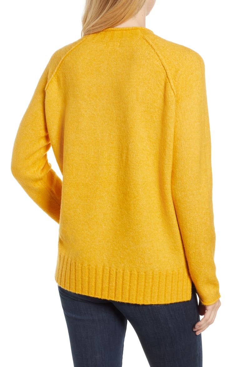 Cozy Crewneck Sweater, Alternate, color, YELLOW MINERAL