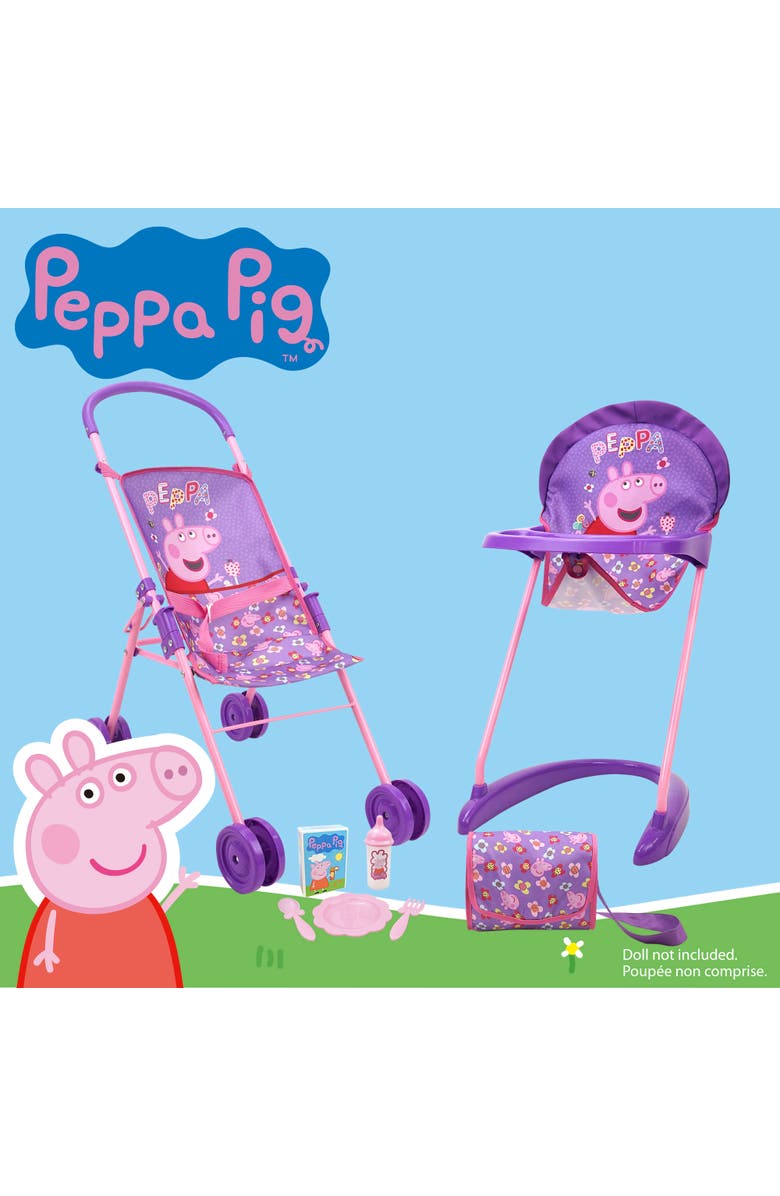 Peppa Pig Stroll N' Feed 8 Piece Set, Alternate, color, Multicolored