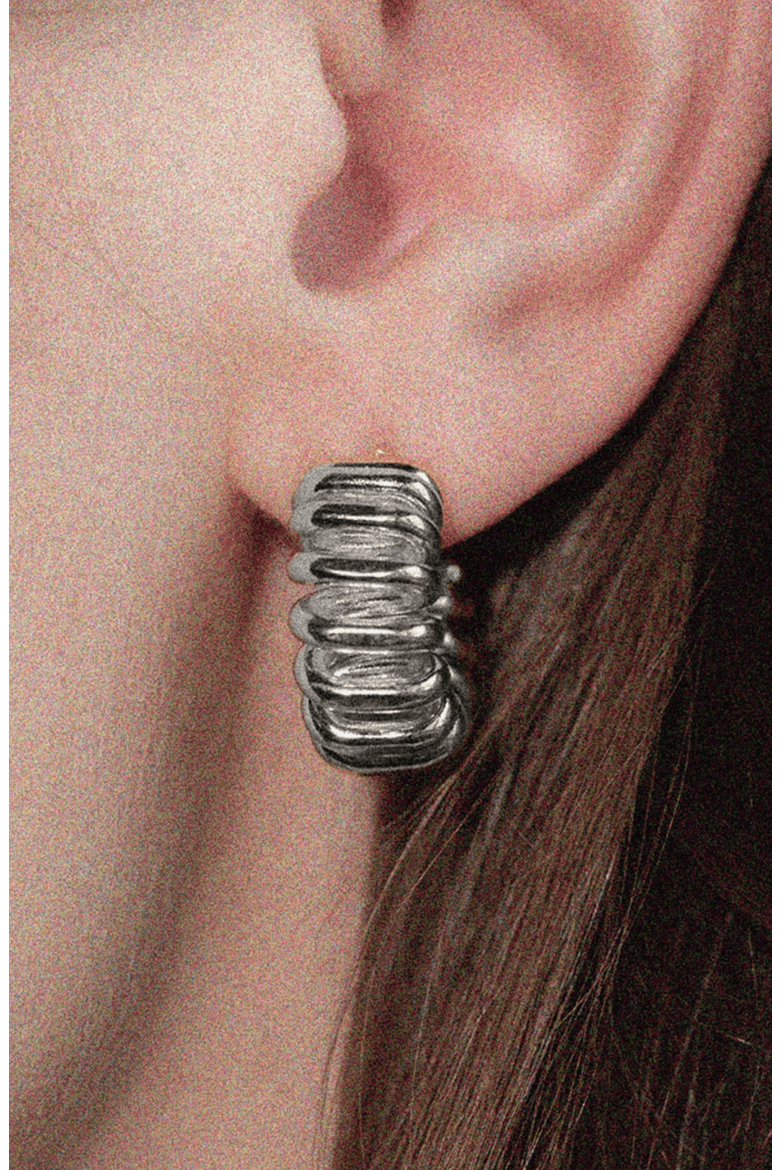 Prato Twisted Hoop Earrings Gift Idea, Alternate, color, Silver