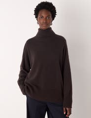 Whistles Cashmere Seam Roll Neck Sweater