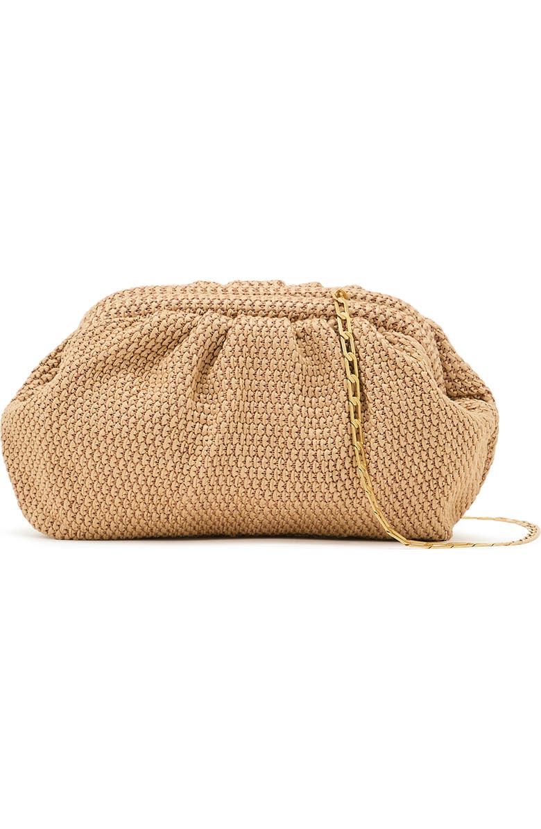 Reiss Georgia Woven Raffia Clutch, Alternate, color, Natural