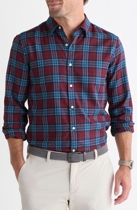 Classic Fit Plaid Performance Twill Shirt
