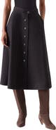 Akris punto Flared Denim Midi Skirt
