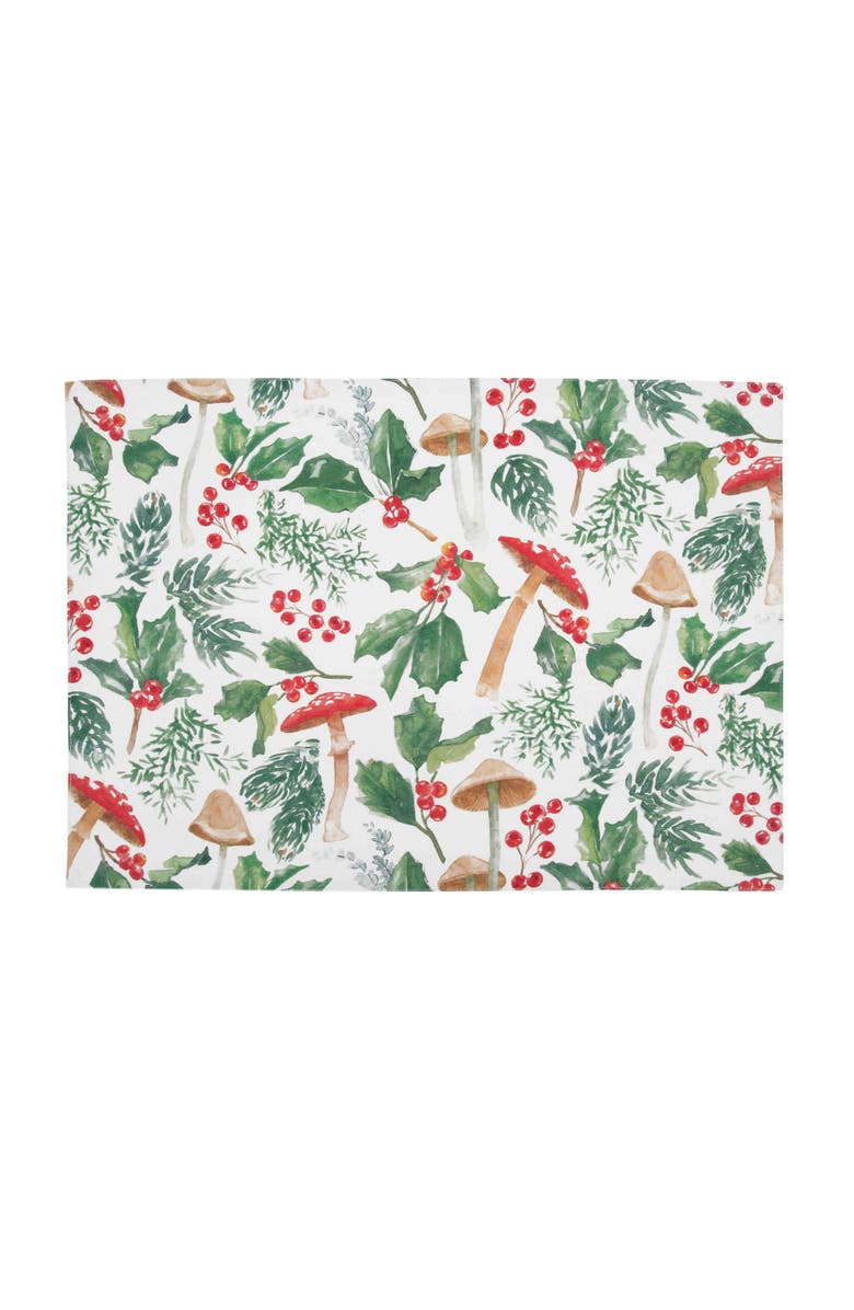C&F Home Mushroom Meadow Placemats Set of 6, 14" x 20", Alternate, color, Green
