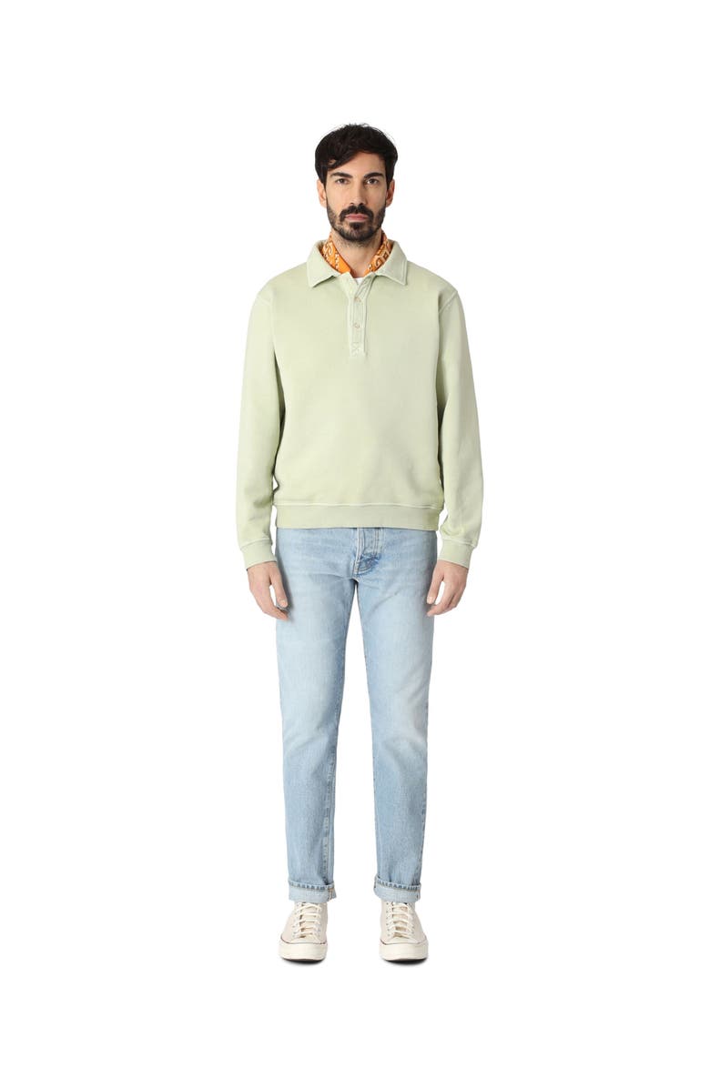 Fortela Hunting Long Sleeve Fleece Jersey Polo Shirt, Alternate, color, Off White