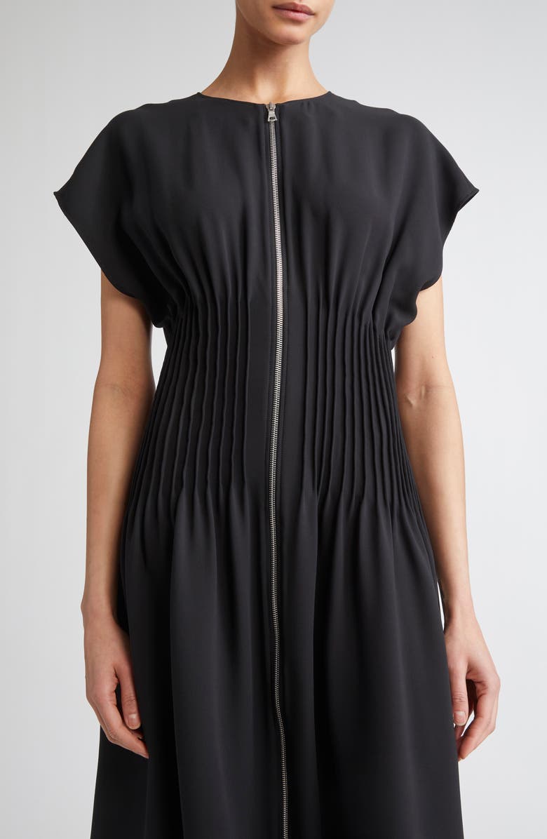 FFORME Arlo Pintuck Silk Cady Dress, Alternate, color, Black
