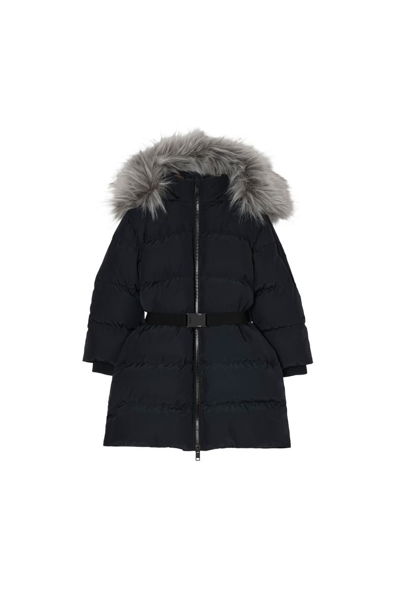 Hooded Puffer Jacket, Main, color, Black