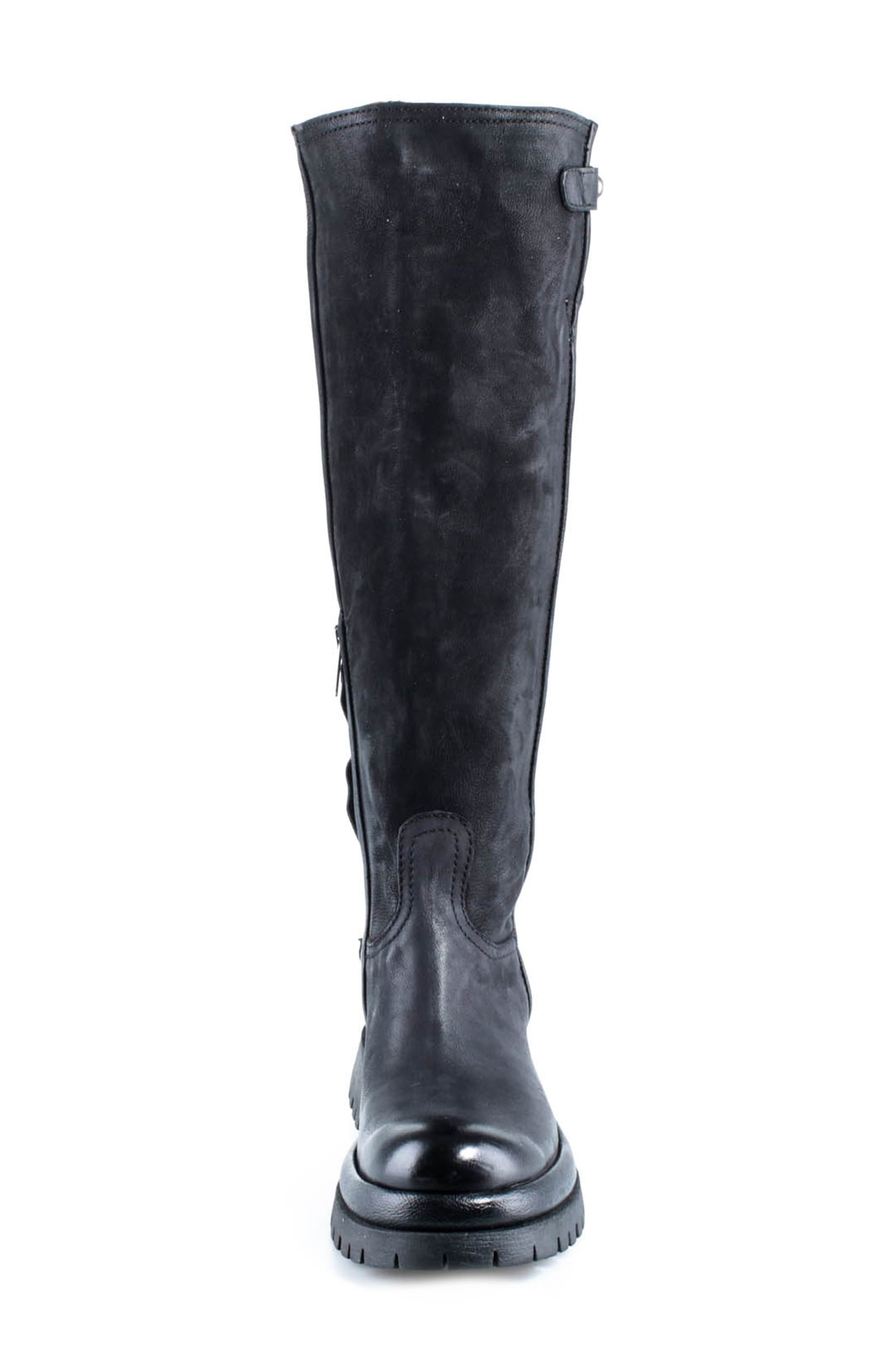 Dirck Leather Knee High Boot, Alternate, color, BLACK