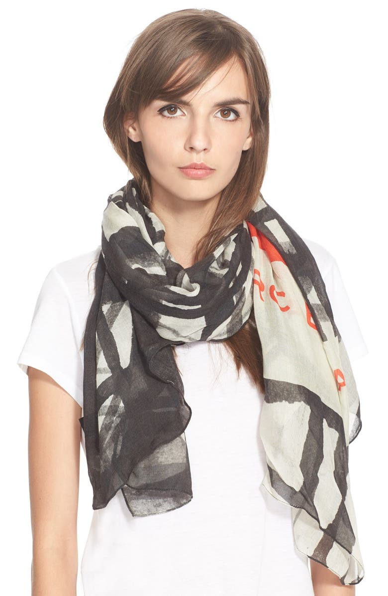 Marc Jacobs MARC BY MARC JACOBS 'Drippy' Plaid Scarf, Main, color,