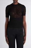 McQueen Spider Lace Cotton & Silk Jacquard Sweater