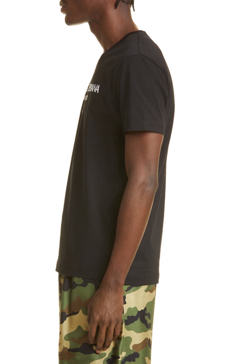 Men's DG Embroidered T-Shirt, Alternate, color, NERO