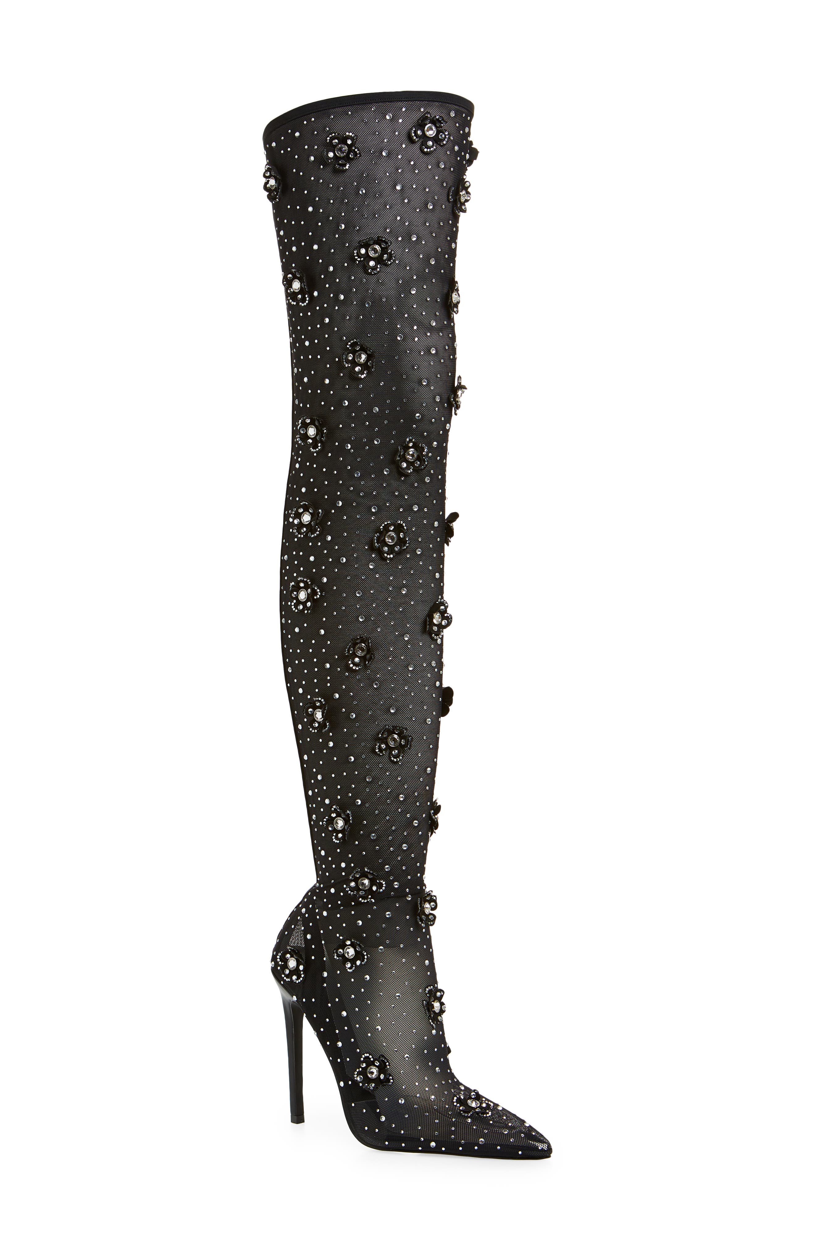 AZALEA WANG Marlowe Embellished Over the Knee Boot, Main, color, 