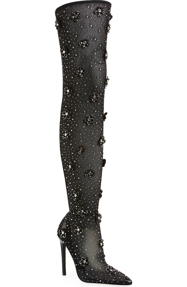 AZALEA WANG Marlowe Embellished Over the Knee Boot, Main, color,