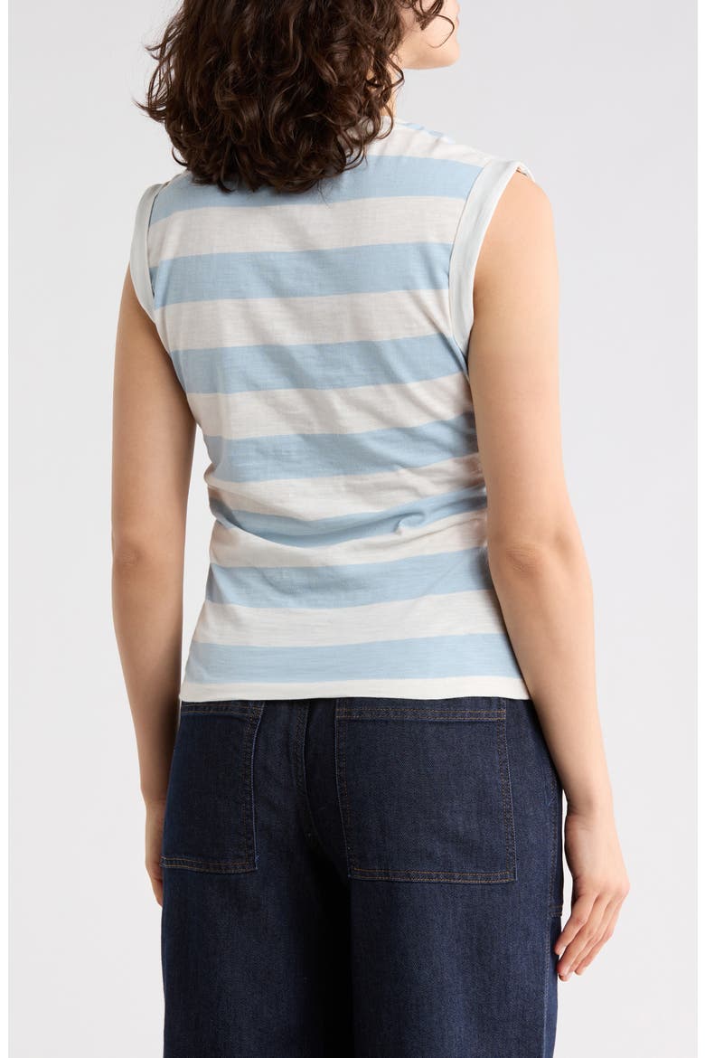 Ruched Side Muscle Tank, Alternate, color, CLOUD BLUE/ STRIP