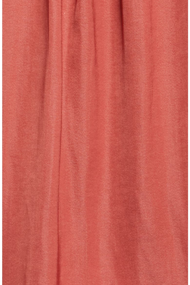 V-Neck Button-Up Blouse, Alternate, color, RUST MARSALA