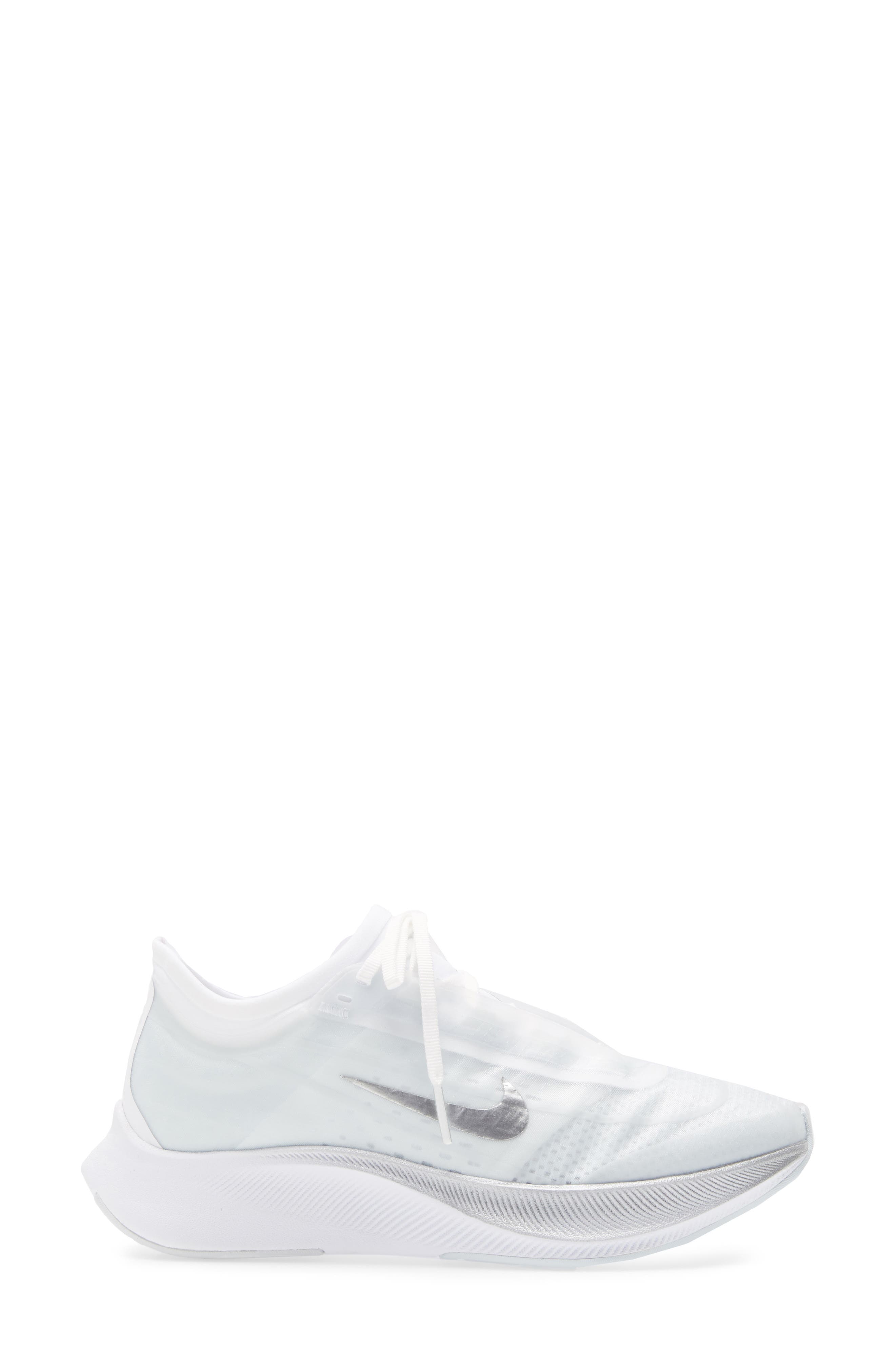 Zoom Fly 3 Running Shoe, Alternate, color, PLATINUM/ SILVER/ WHITE/ AURA