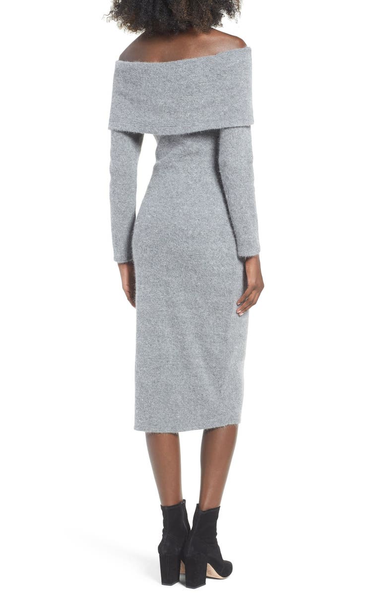 J.O.A. Off the Shoulder Sweater Dress, Alternate, color, 