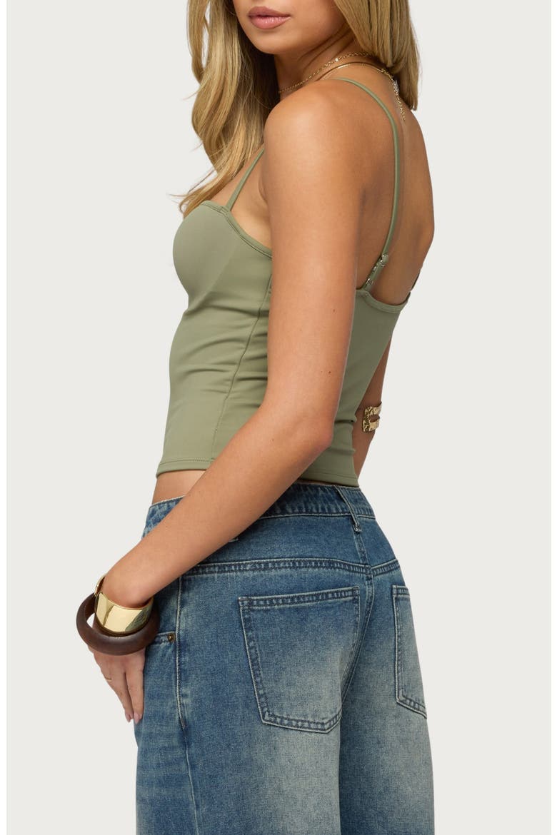 Aven Sweetheart Neck Built-in Bra Tank, Alternate, color, OLIVE