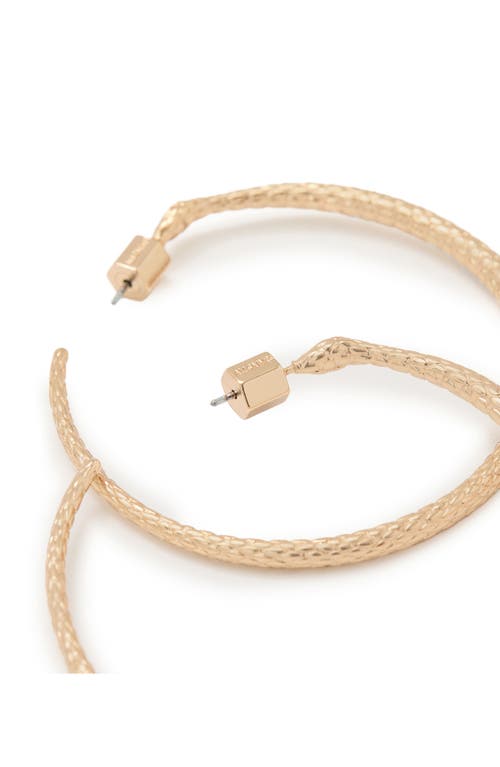 Shop Allsaints Serpentine Hoop Earrings In Warm Brass
