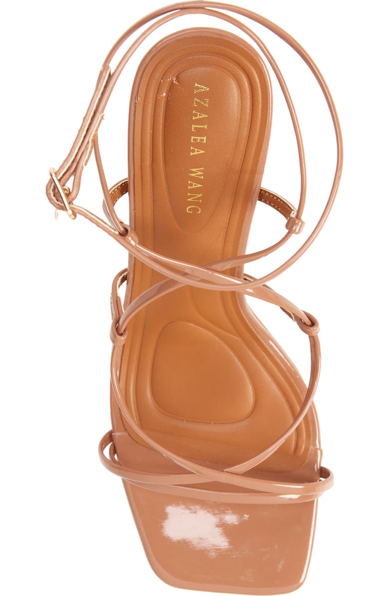 AZALEA WANG Kaylin Ankle Strap Sandal, Alternate, color, Beige