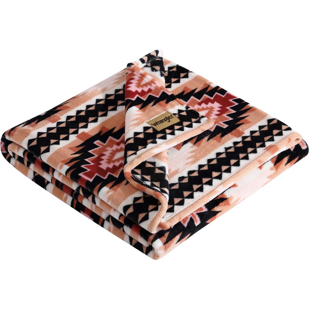 Wrangler Plains Creek Soft Plush Throw In Multi
