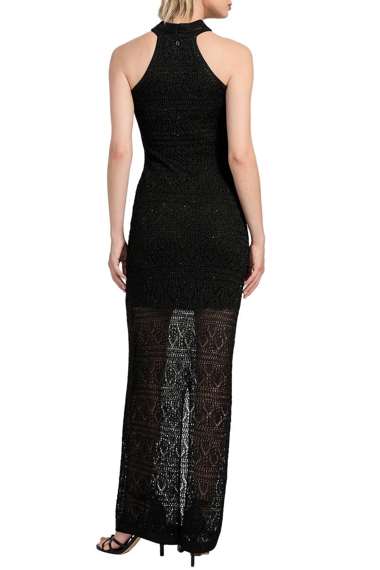 Cynthia Sequin Keyhole Maxi Dress, Alternate, color, JET BLACK MULTI