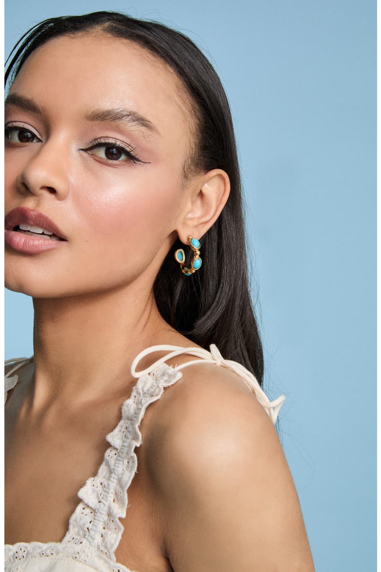 Bari Hoop Earrings, Alternate, color, TURQUOISE