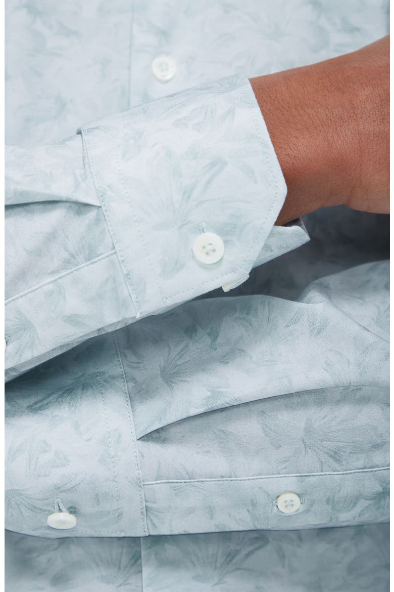 James OoohCotton® Floral Print Button-Up Shirt, Alternate, color, SAGE