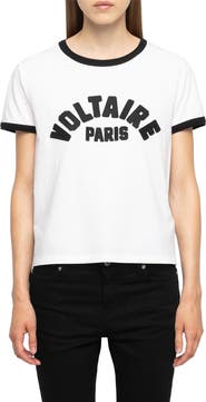 Zadig & Voltaire Alys Voltaire Paris Appliqué Cotton Graphic T-Shirt