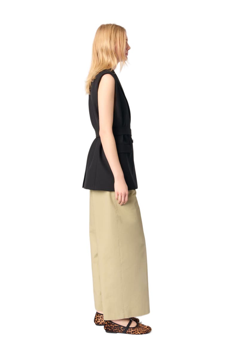 maje Sleeveless suit jacket, Alternate, color, Black