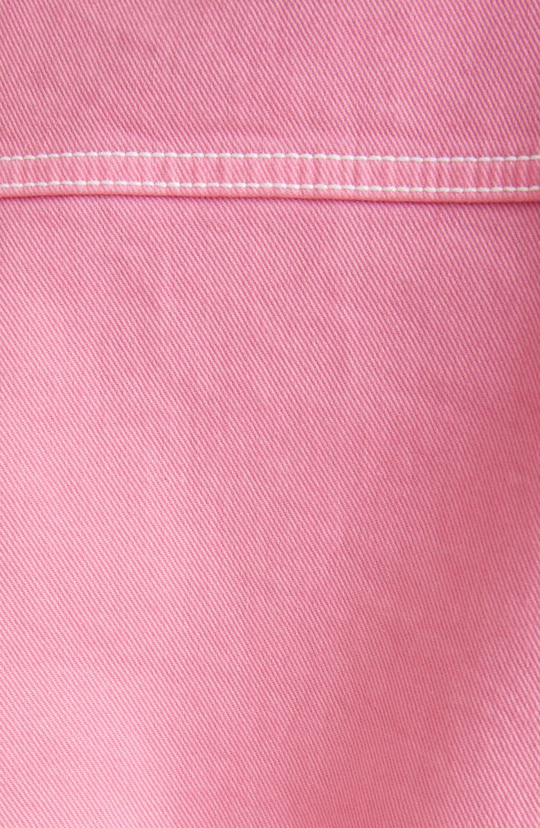 Balmain Crop Denim Jacket, Alternate, color,