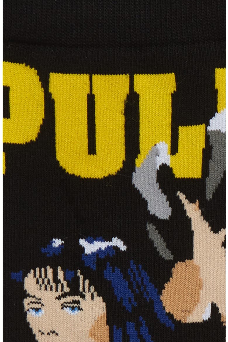 Pulp Fiction Socks, Alternate, color, BLACK