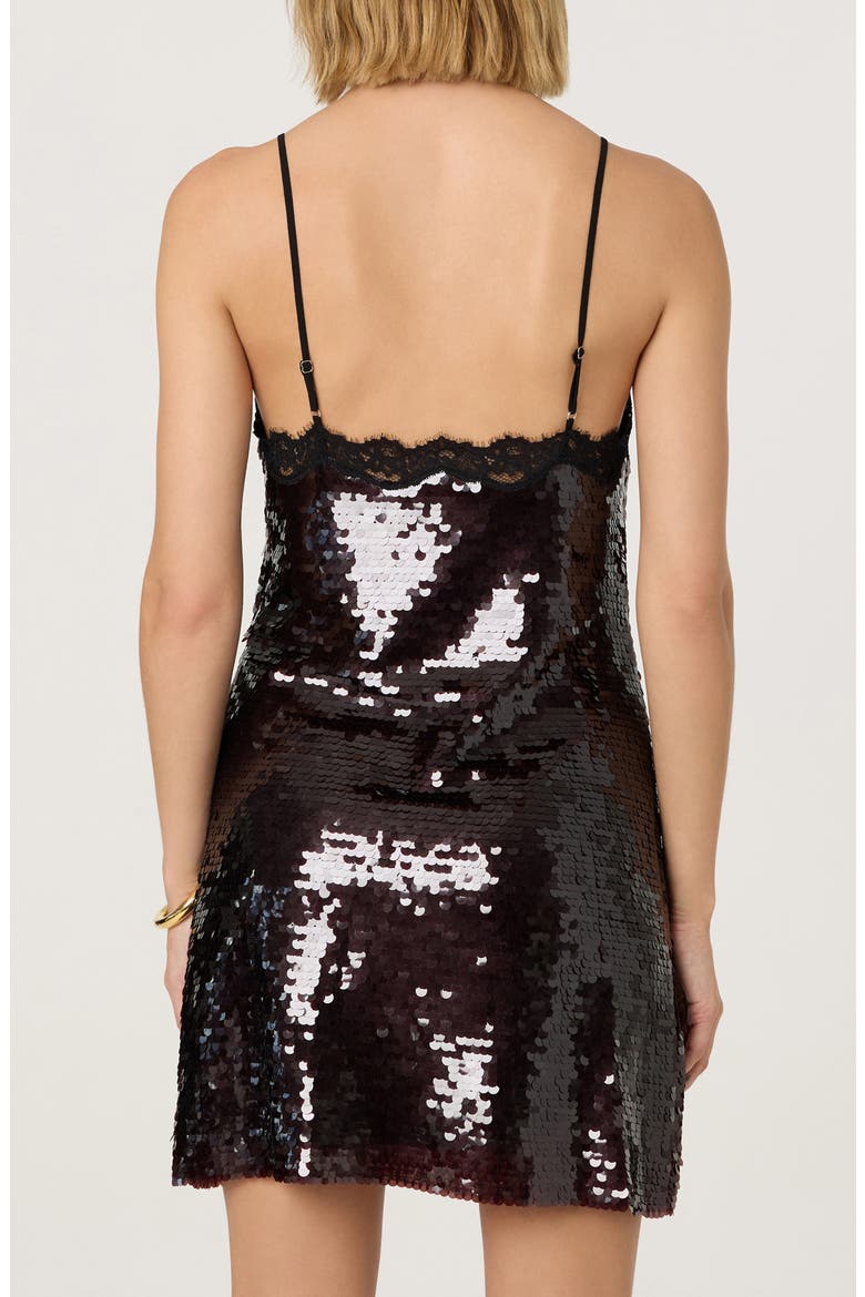Lexy Sequin Minidress, Alternate, color, WINE