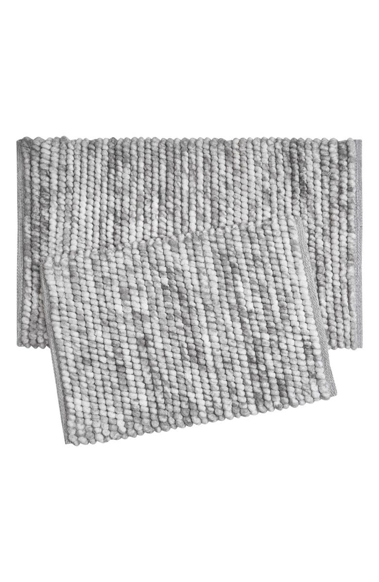 French Connection Space Dye Set of 2 Bath Mats, Main, color, Grey