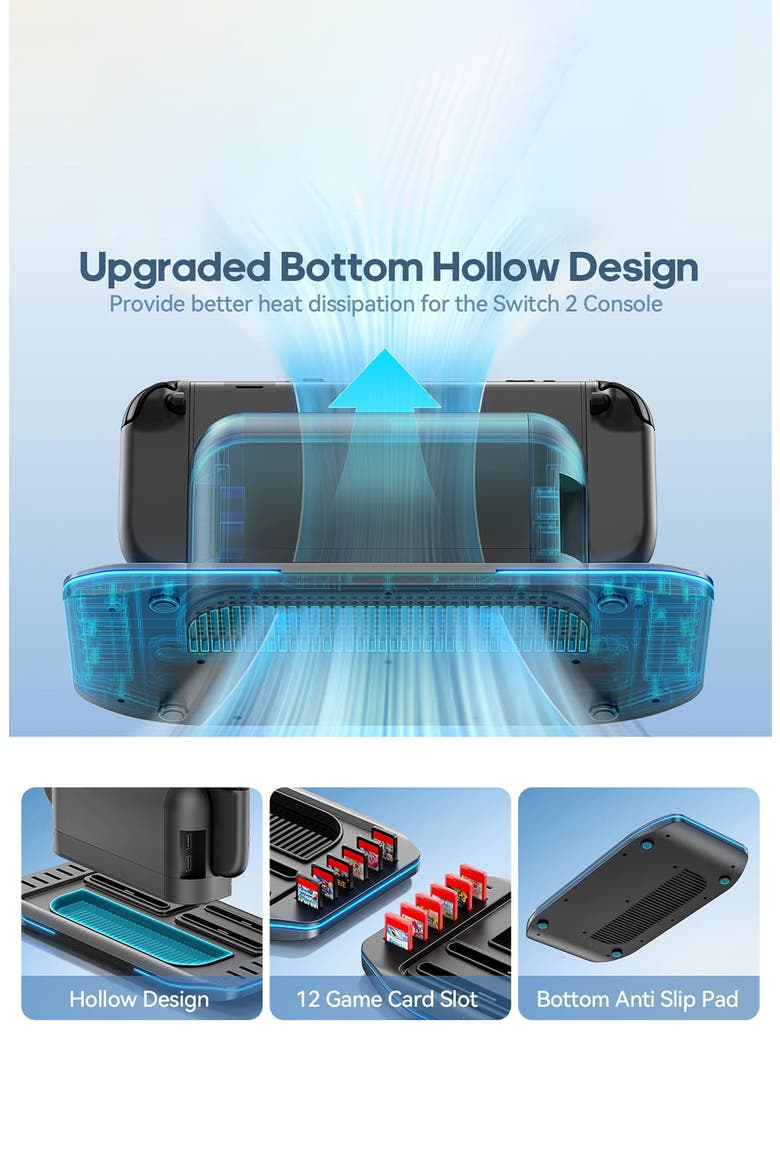 All-in-One Charging Dock & Storage Station for Nintendo Switch 2, Alternate, color, Black